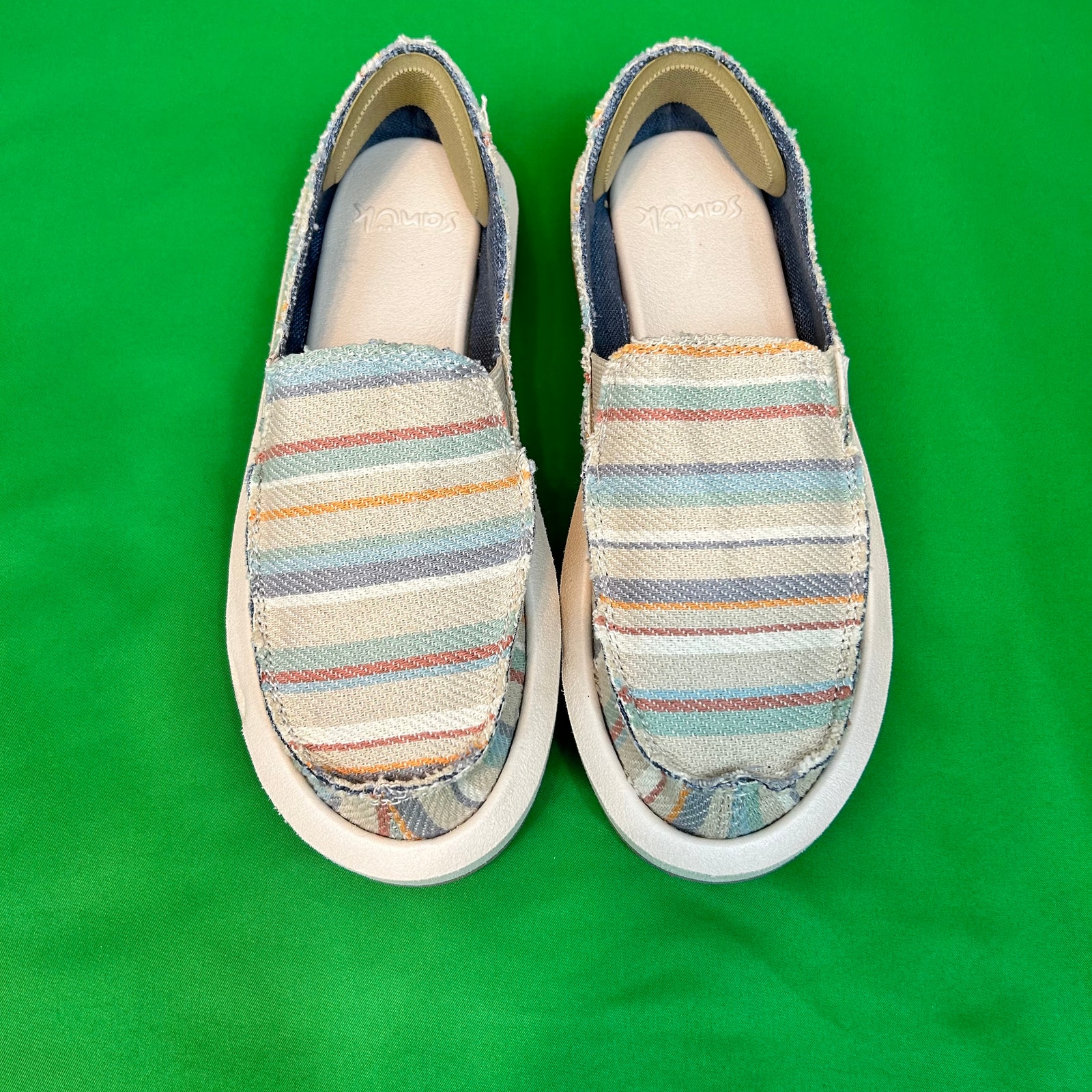 Sanuk Women 6 Donna ST Trail Shoes Blanket Sand Multi S/N 1139251