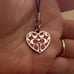 Coach Fuchsia Enamel Signature Heart Cell Phone Lanyard Bag Charm