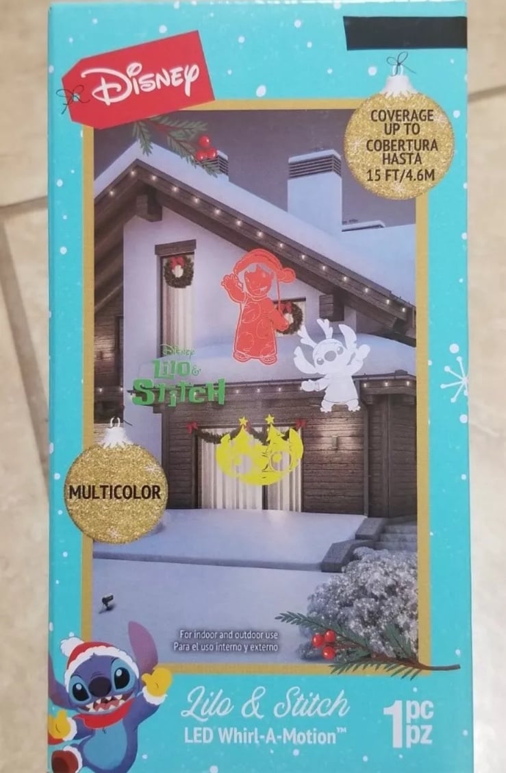 Disney Stitch Christmas Whirl-a-motion LED Light Show Projector