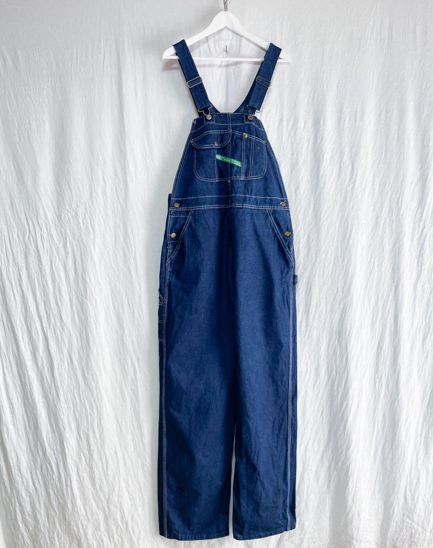Excellent Condition KEY Loose Fit Dark Blue Denim Overalls W38 L32