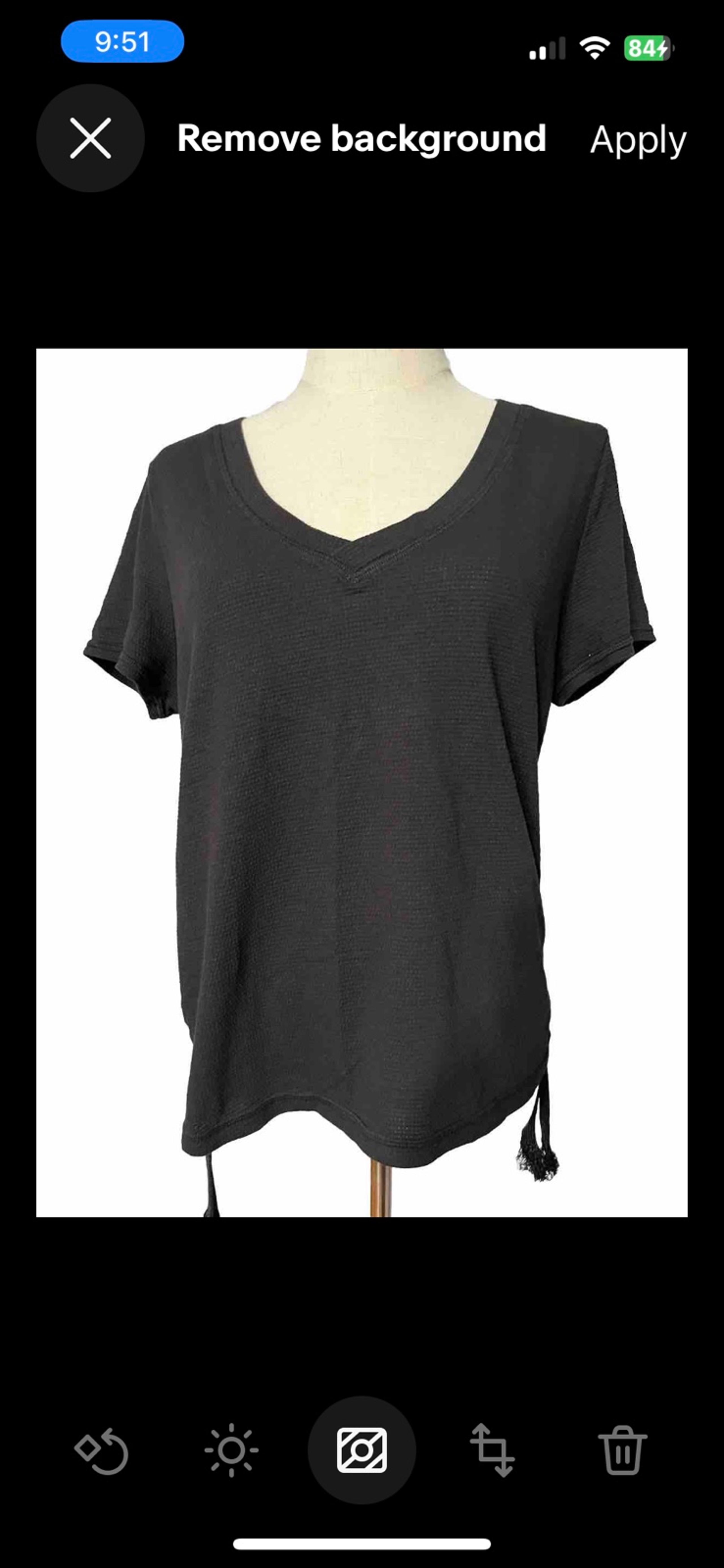 CALVIN KLEIN PERFORMANCE Women's Size XL Black Short Sleeve Top Ruched Sides, v-