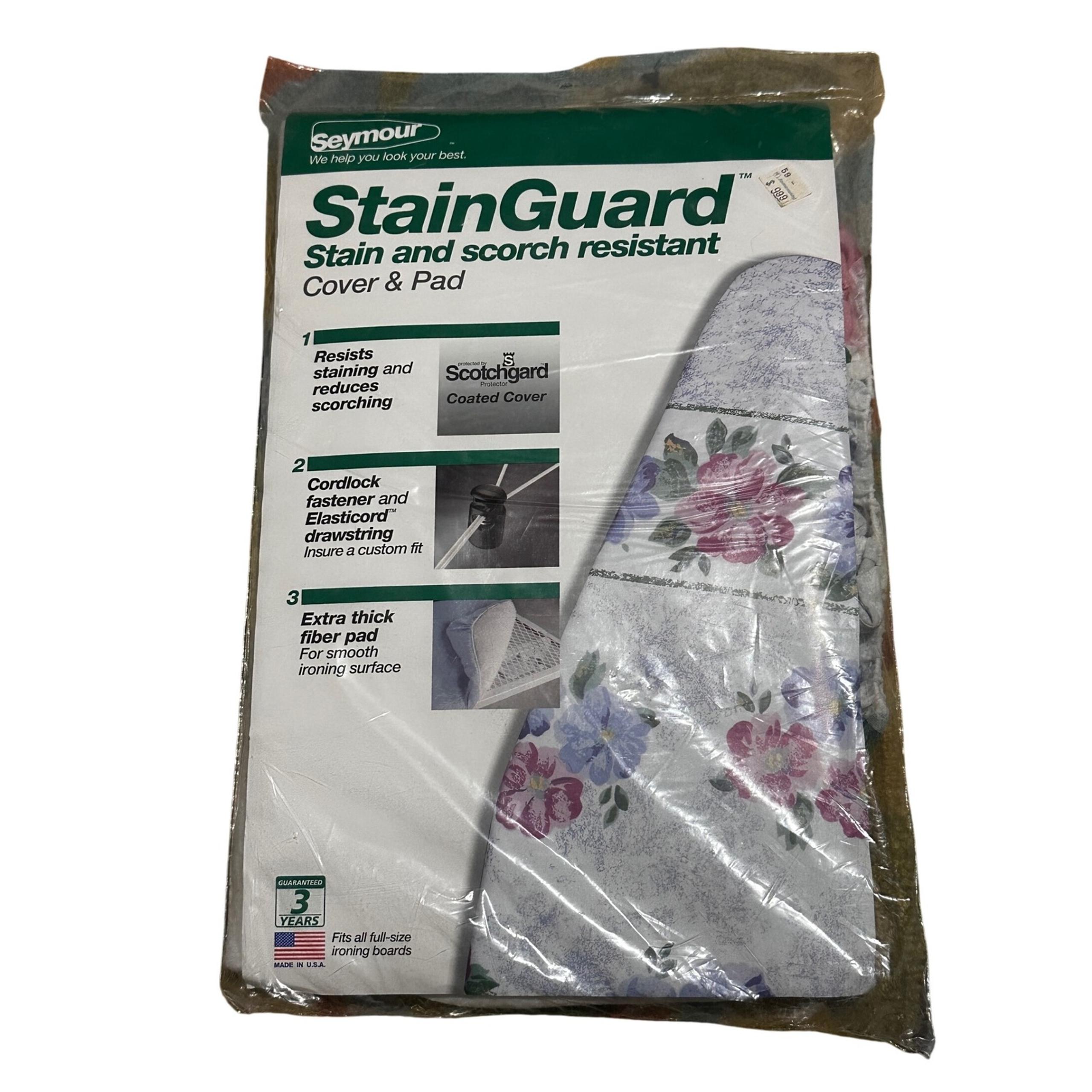 VINTAGE FLORAL Seymour StainGuard Ironing Board Cover Pad Stain Scorch Resistant