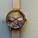 Olivia Burton GlassHouse Watch with 30mm Silver Floral Face With Bee Figurine