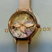 Olivia Burton GlassHouse Watch with 30mm Silver Floral Face With Bee Figurine