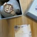 Olivia Burton GlassHouse Watch with 30mm Silver Floral Face With Bee Figurine