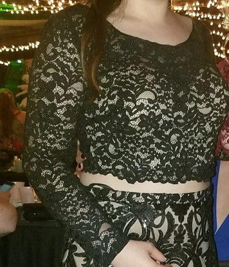 Two Piece Tiffany Designs Gown
