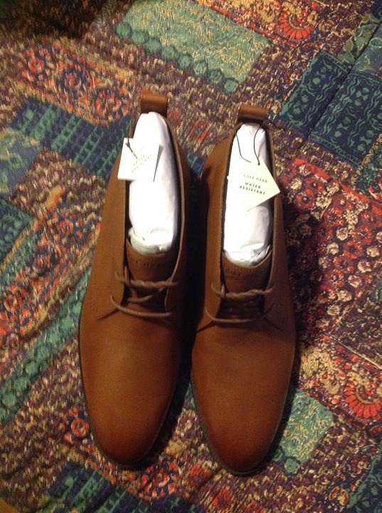 Cole Haan Men's Hawthrone British Tan WR Leather Chukka Boots -11.5M -New in Box