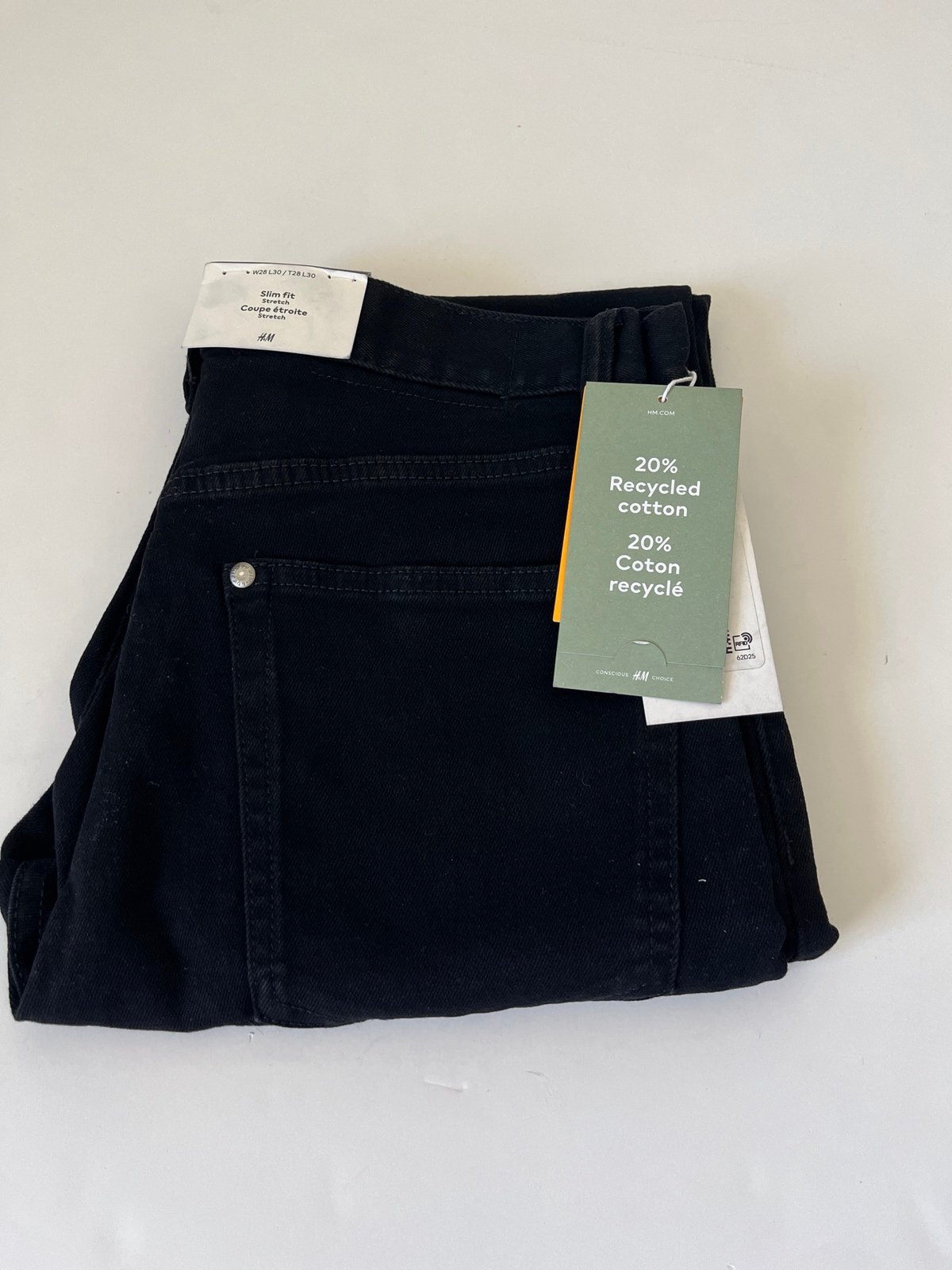 Slim fit stretch coupe size / 28/ 30 color / black