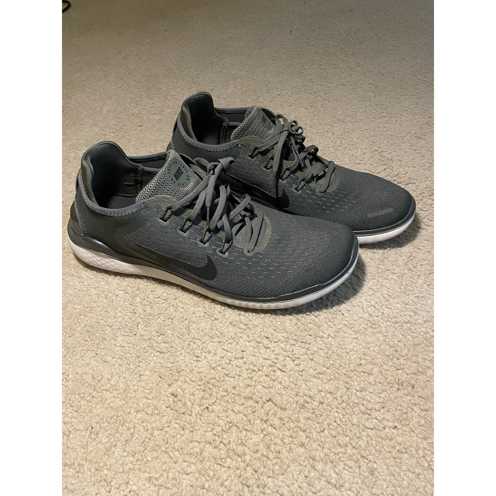Nike Free RN 2018 Cargo Khaki Mens 15 Green Athletic Running Shoes Sneakers