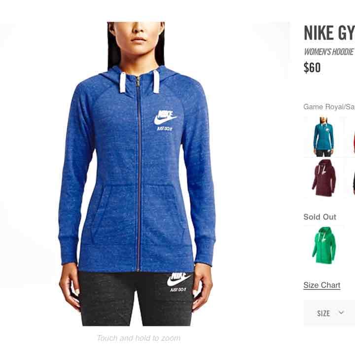 Nike Ladies Sweatshirt Full Zip M