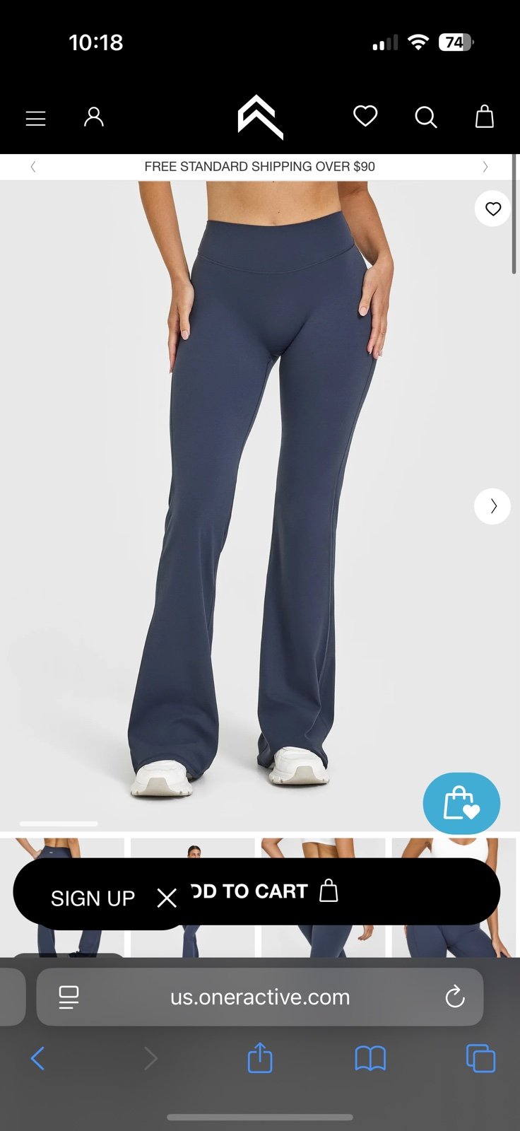 Straight leg flare navy blue oner
