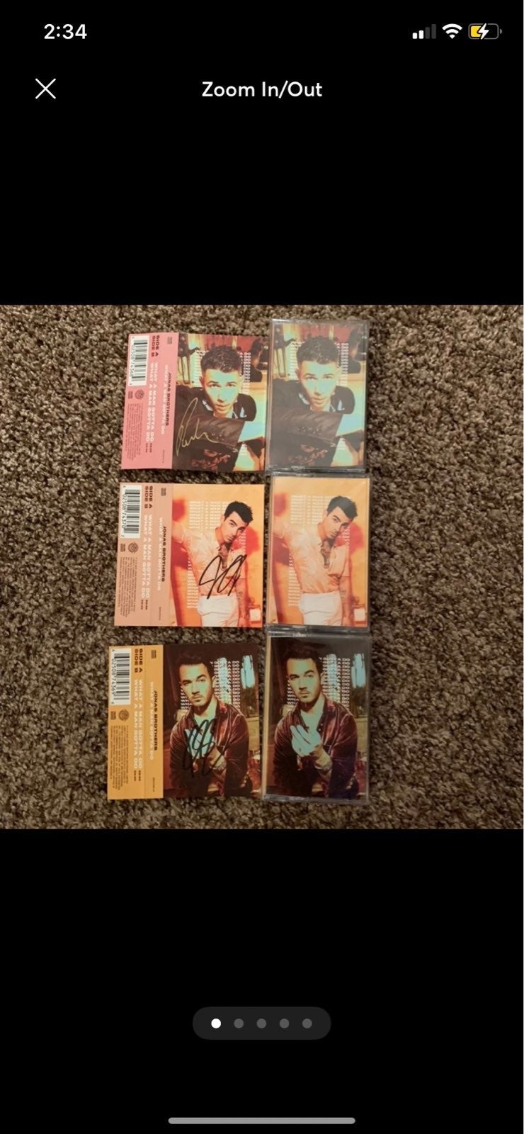 NEW Jonas Brothers signed cassette bundl