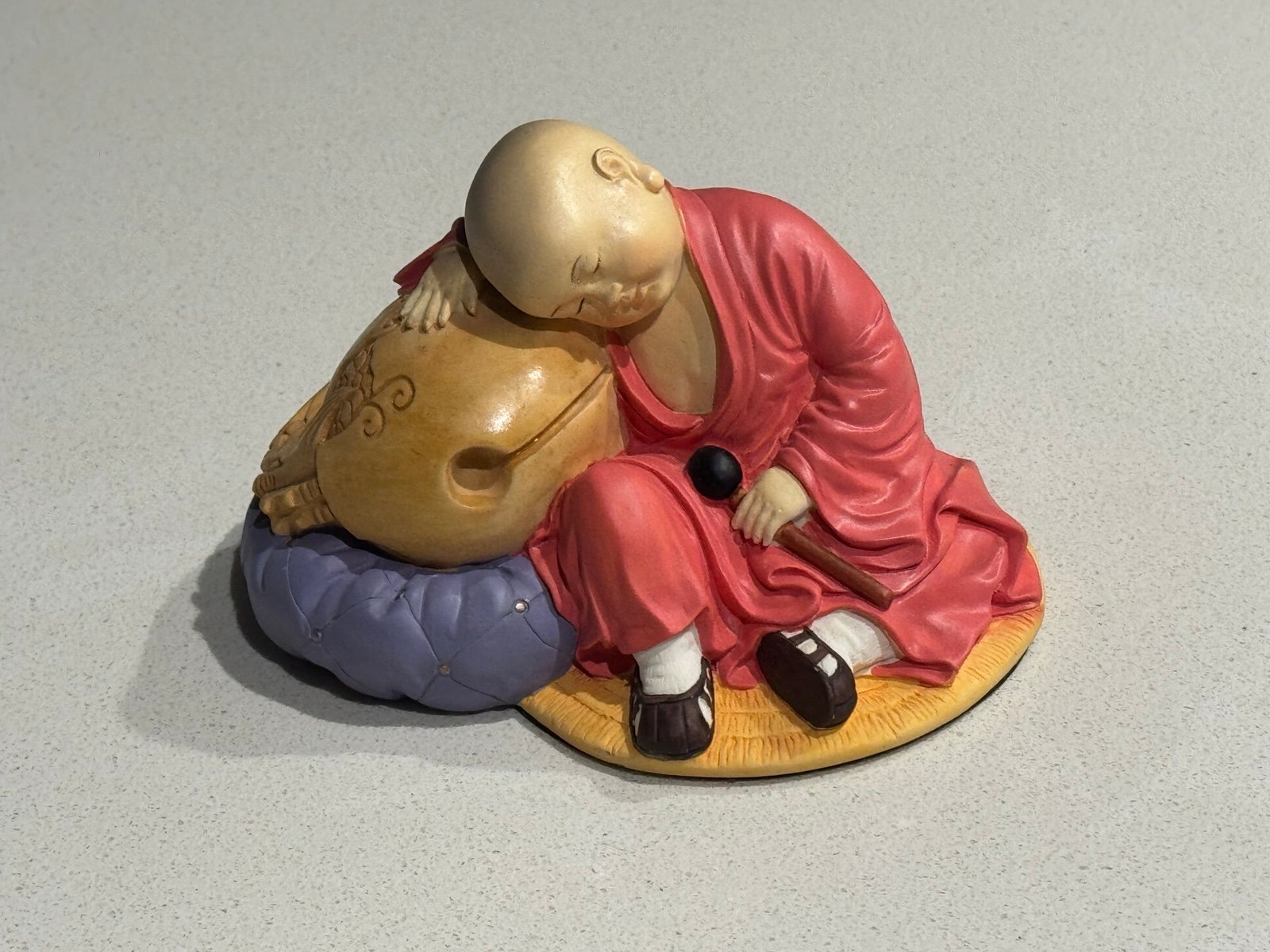 Vintage Monk Sleeping Figurine