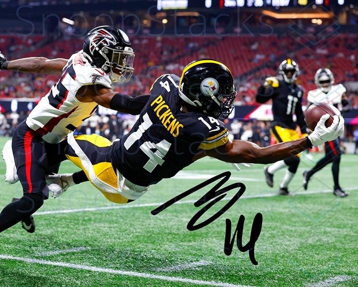 George Pickens Signed 16x20 Glossy Auto RP Photo Pittsburgh Steelers Receiver 3