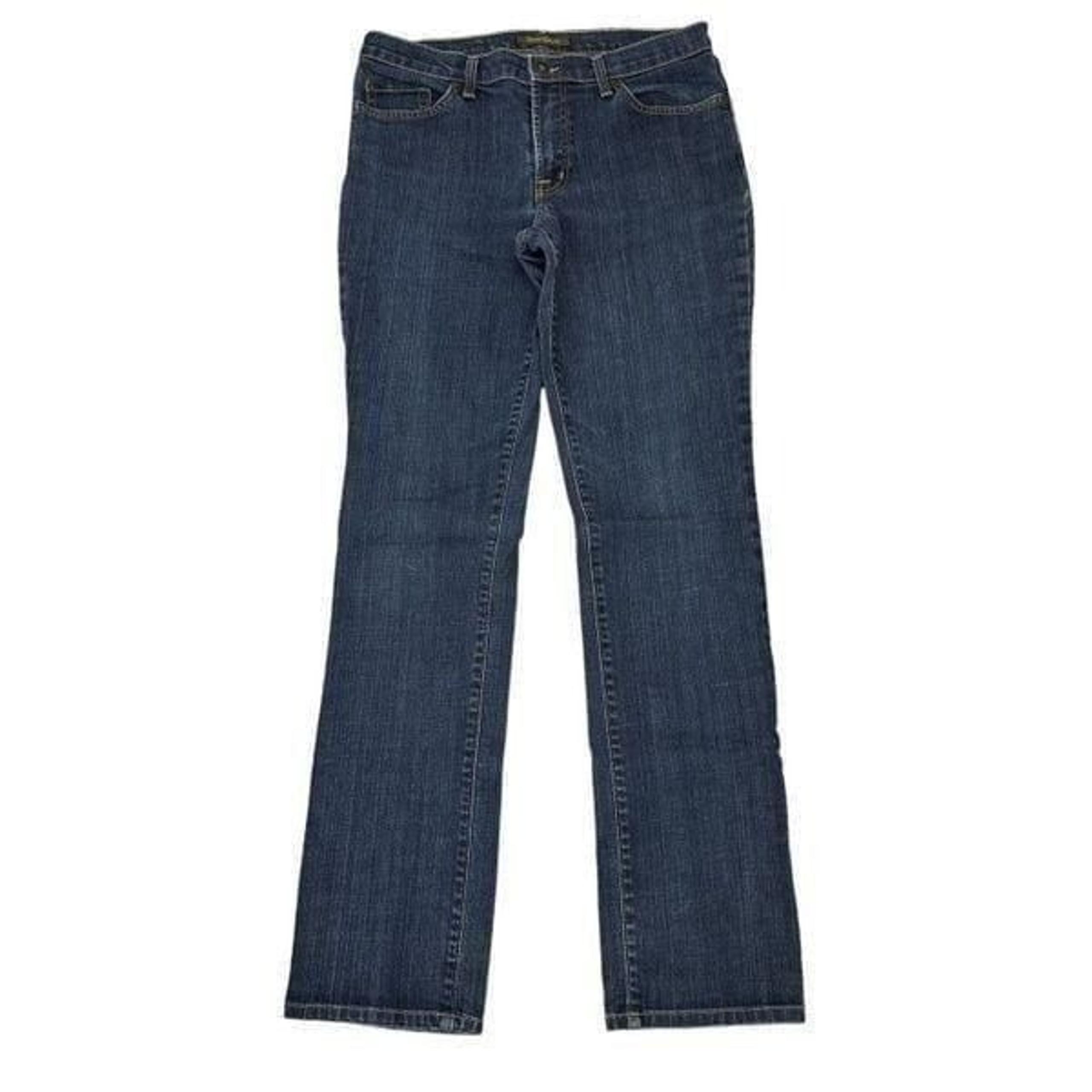 David Kahn Lauren Jeans Straight Leg Dark Wash Mid Rise Womens Size 10 Inseam 33