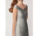 NWT Herve Leger CRISS CROSS FOIL SILVER mini DRESS size XXS