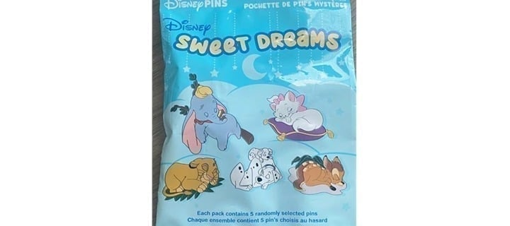 Disney Parks New Sealed Sweet Dreams Mystery Pin Pack (Random 5 Pins Per Pack)