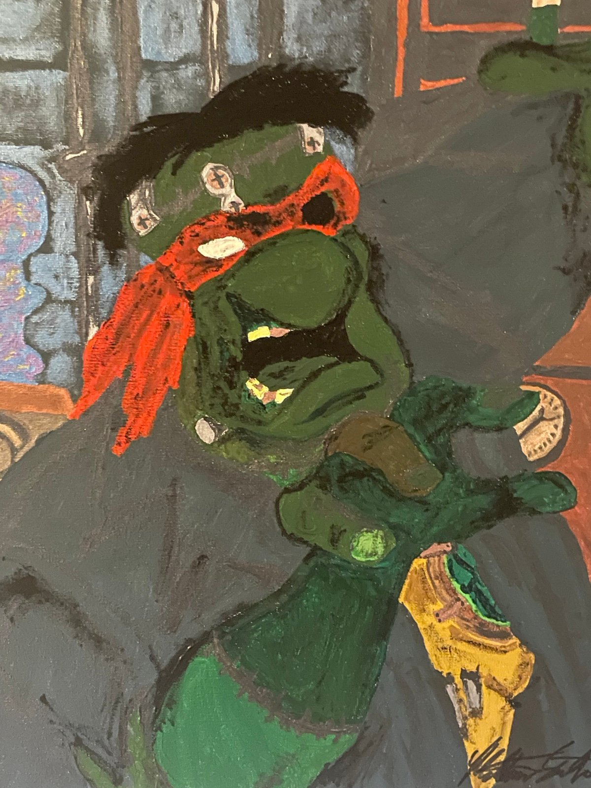 Frankenstein Michaelangelo 16 x 20 canvas print