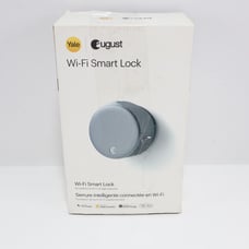 August Home, Silver Wi-Fi Connected Smart Keyless Entry Door Lock,