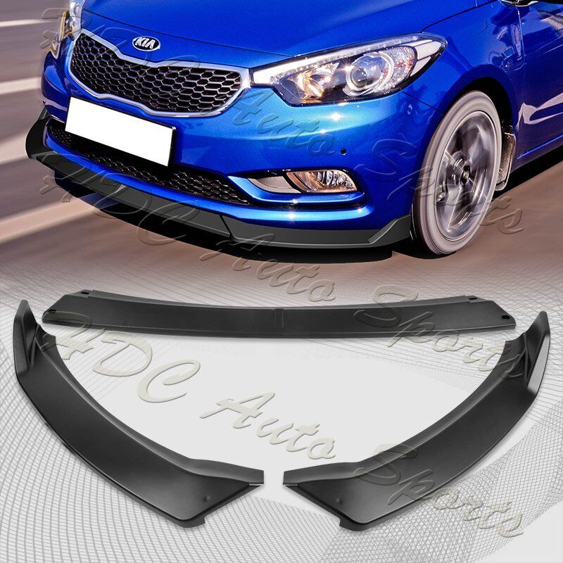 For 2014-2016 Kia Forte EX LX SX Matt Black Front Bumper Splitter Spoiler Lip
