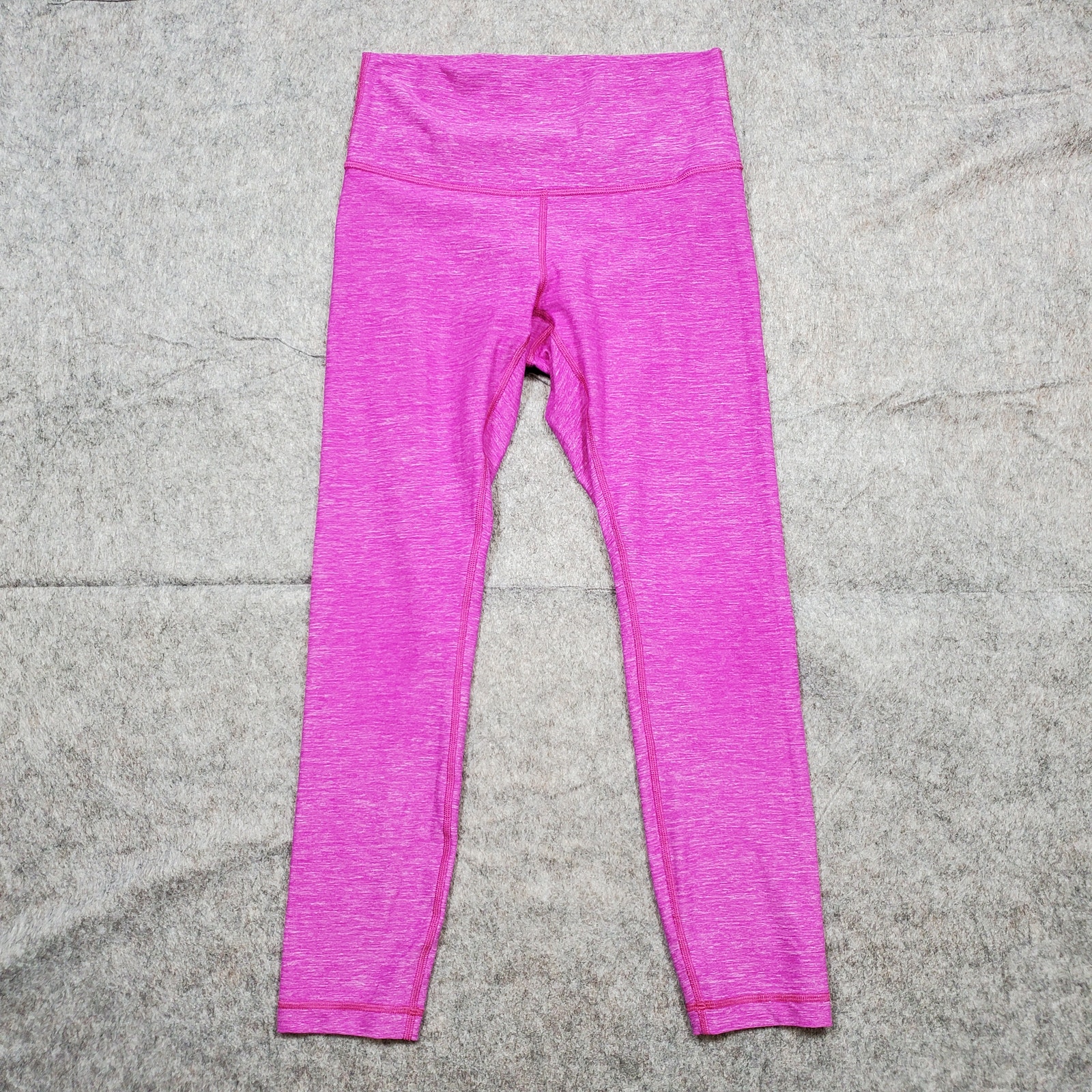 Lululemon Leggings Womens 6 Heathered Pink Yoga Run Athletic Gym Workout 24