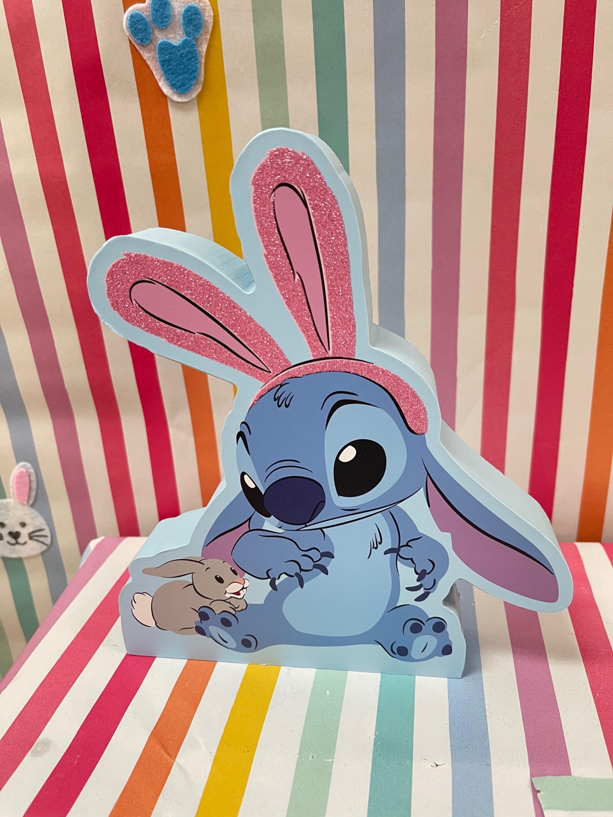 Disney Easter Bunny Stich Wooden Sign
