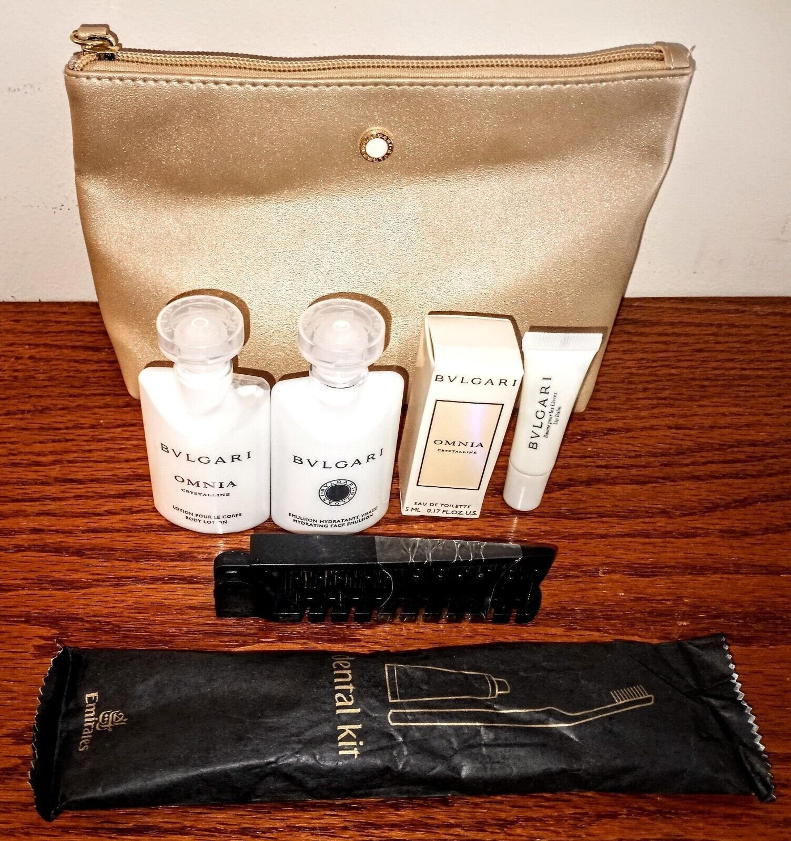 BVLGARI PARFUMS exclusively for EMIRATES Travel Amenity Kit Purse & ACCESSORIES