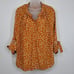 Women's Natalie Martin Yellow Gold Floral Renata Silk Top Size XS