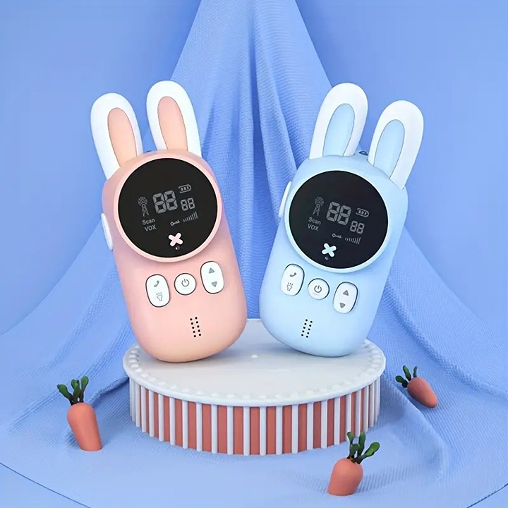 1pair Trendy Rabbit Walkie -Talkie Parent-child Voice Transmission Educational C