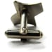 Kallani Vintage Peridot Cufflinks Set w Neck Tie Clip Silver Tone Formal IOB