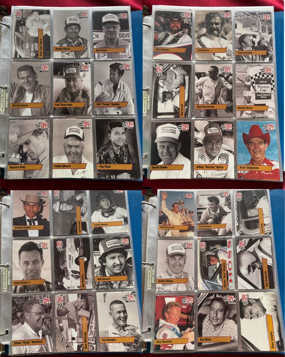 1991 NASCAR Pro-Set Inc. complete set. Winston Cup