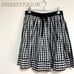 Drestaria Flared Skirt Mini Skirt Above the Knee Check Black Made in Japan
