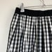 Drestaria Flared Skirt Mini Skirt Above the Knee Check Black Made in Japan