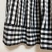 Drestaria Flared Skirt Mini Skirt Above the Knee Check Black Made in Japan