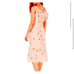 BETSEY JOHNSON PINK EMBROIDERED MIDI DRESS MEDIUM NEW!