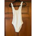 NWT Andie Women's The Tulum Open Back Ribbed One Piece Swimsuit White Size M