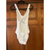 NWT Andie Women's The Tulum Open Back Ribbed One Piece Swimsuit White Size M