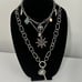 Chain layering necklace, charm necklace, chain choker