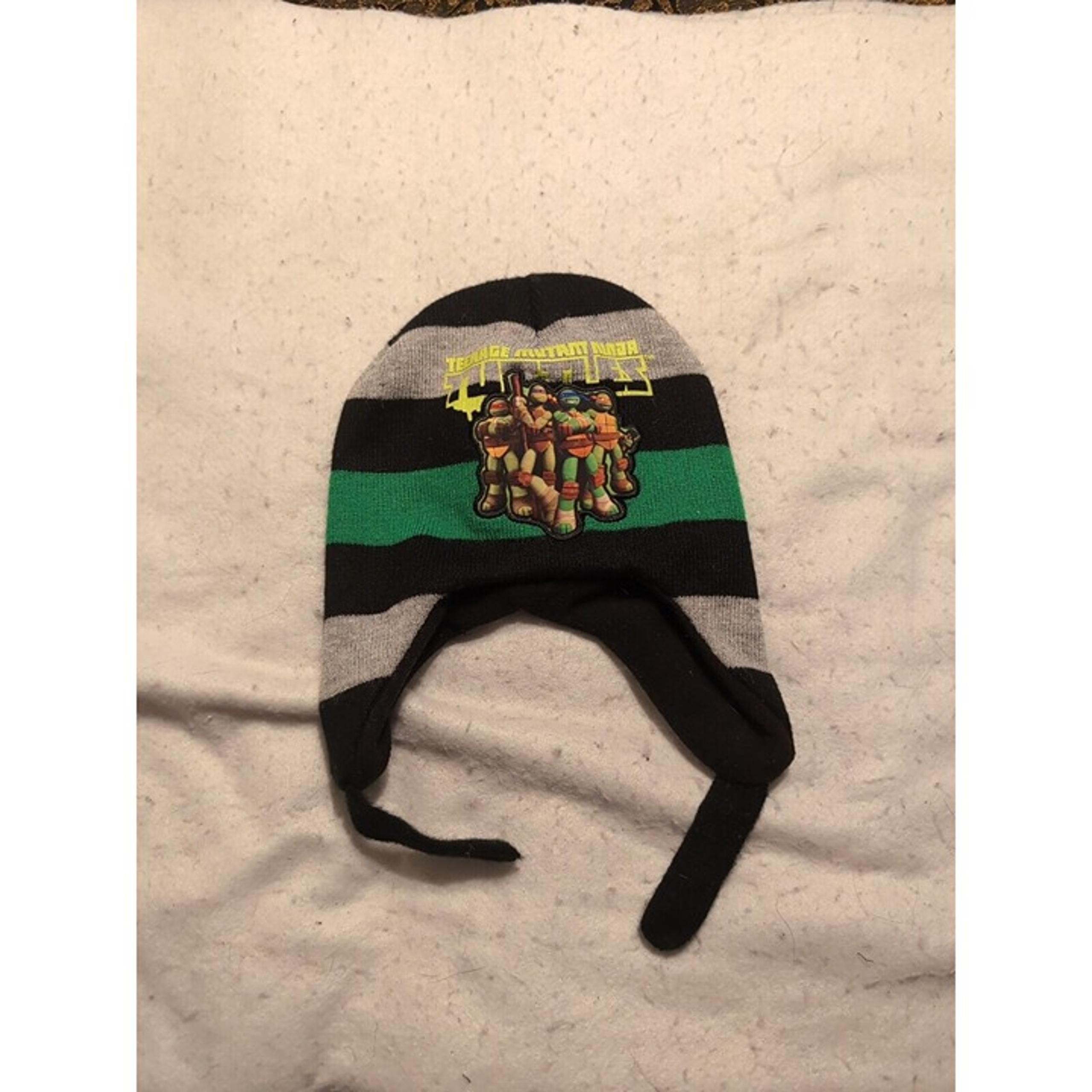 Teenage Mutant Ninja Turtles Beanie Hat Cap Boys Youth Nickelodeon Black Green