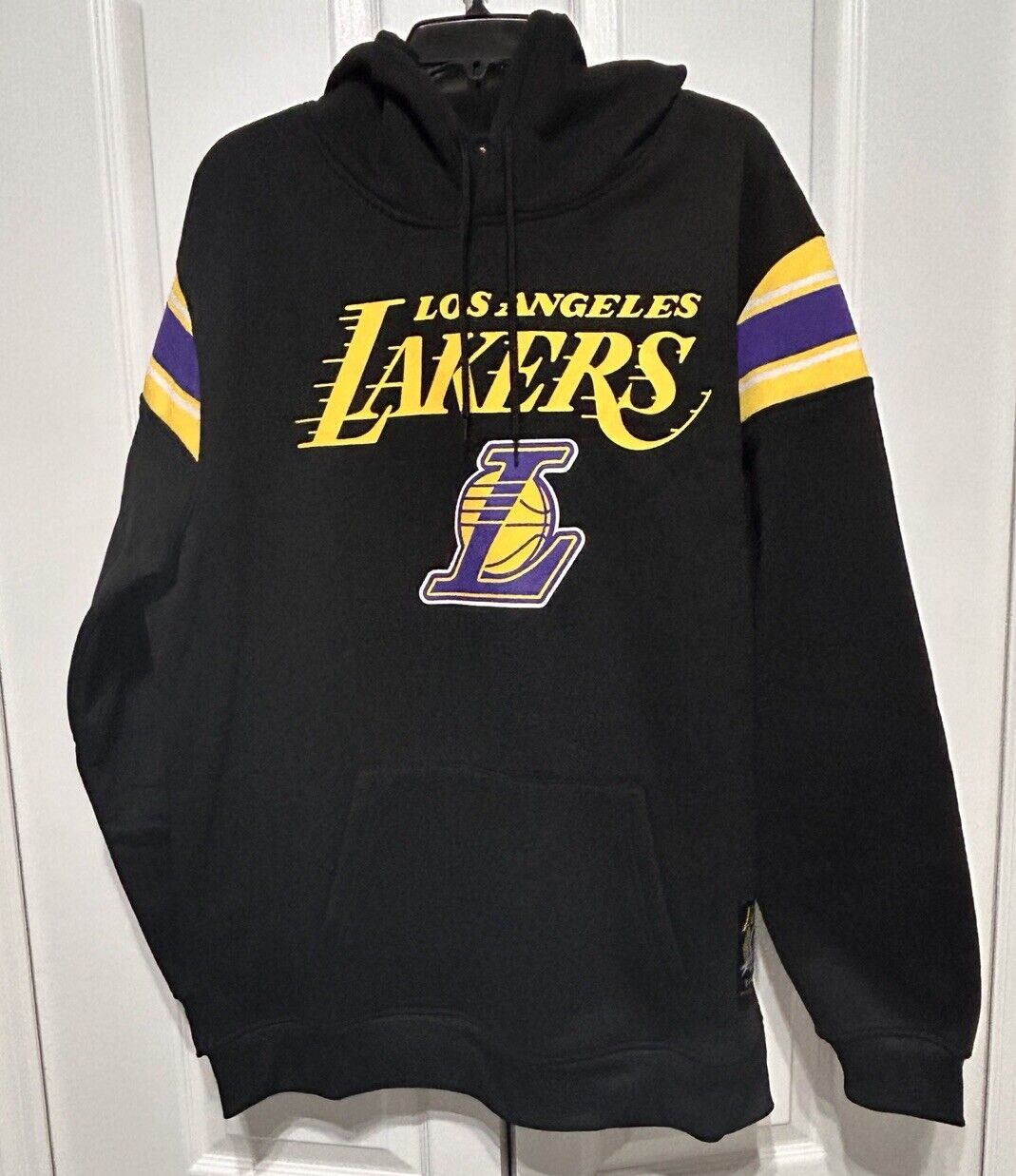 NWT NBA Los Angeles Lakers Black Polyester Hoodie Size XL