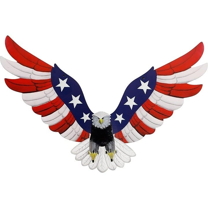American Eagle Patriotic Independence Day 4th of July Metal Wall Art Decoration