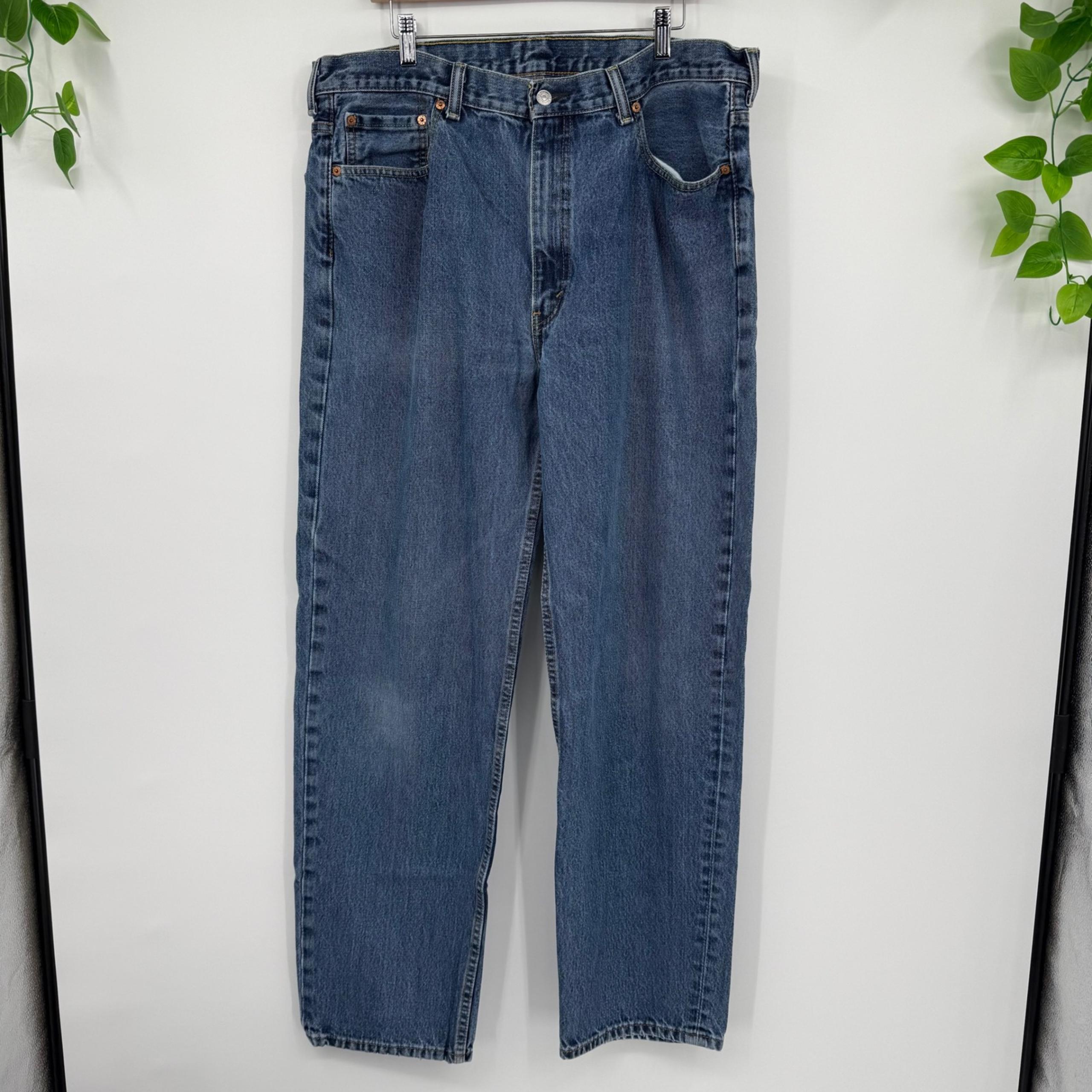 Levis 550 Relaxed Fit Jeans Mens Blue Denim Classic Size W40 L36