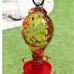 Glass Wild Bird Water Feeder 36 oz Waterer for Outdoors Hand Blown Glass