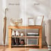 3-Tier Bamboo Shoe Rack Bench Storage Shoe Shelf