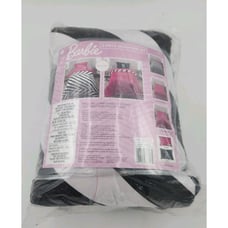 Franco Barbie 1959 Comforter Sheet Set 5 Piece Reversible Pink Black Queen Size
