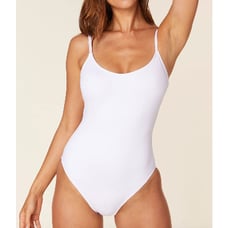 NWT Andie Women's The Amalfi Classic One Piece AO297 Smooth Swimsuit White SZ MT