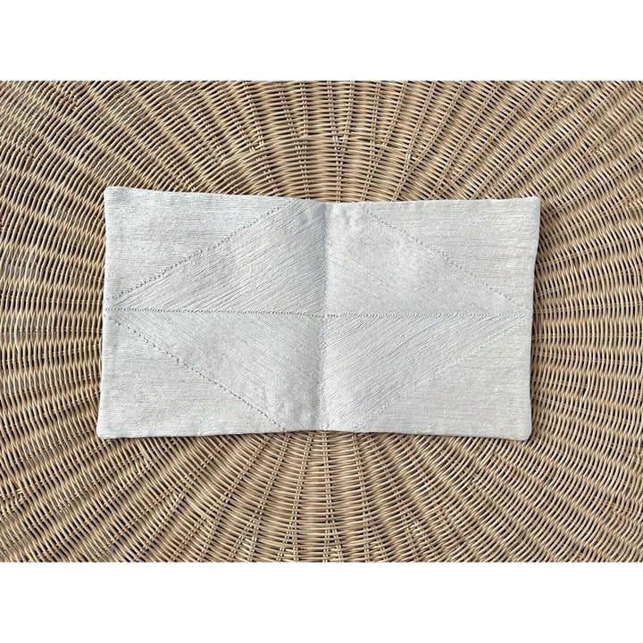 NEW West Elm Jute Geo Pillow Cover (12”x21”)-Alabaster