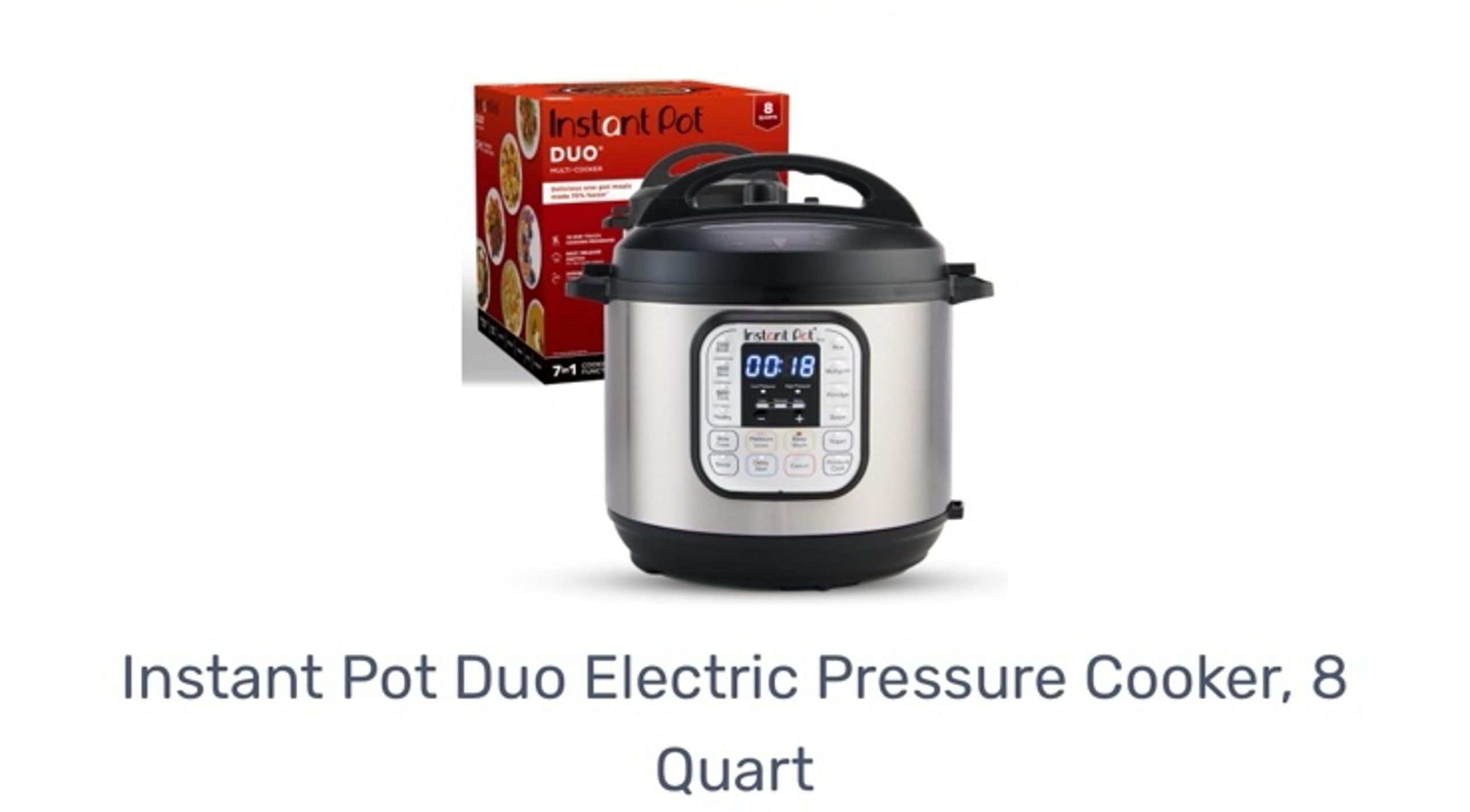 Pressure Cooker Instapot 8 quart
