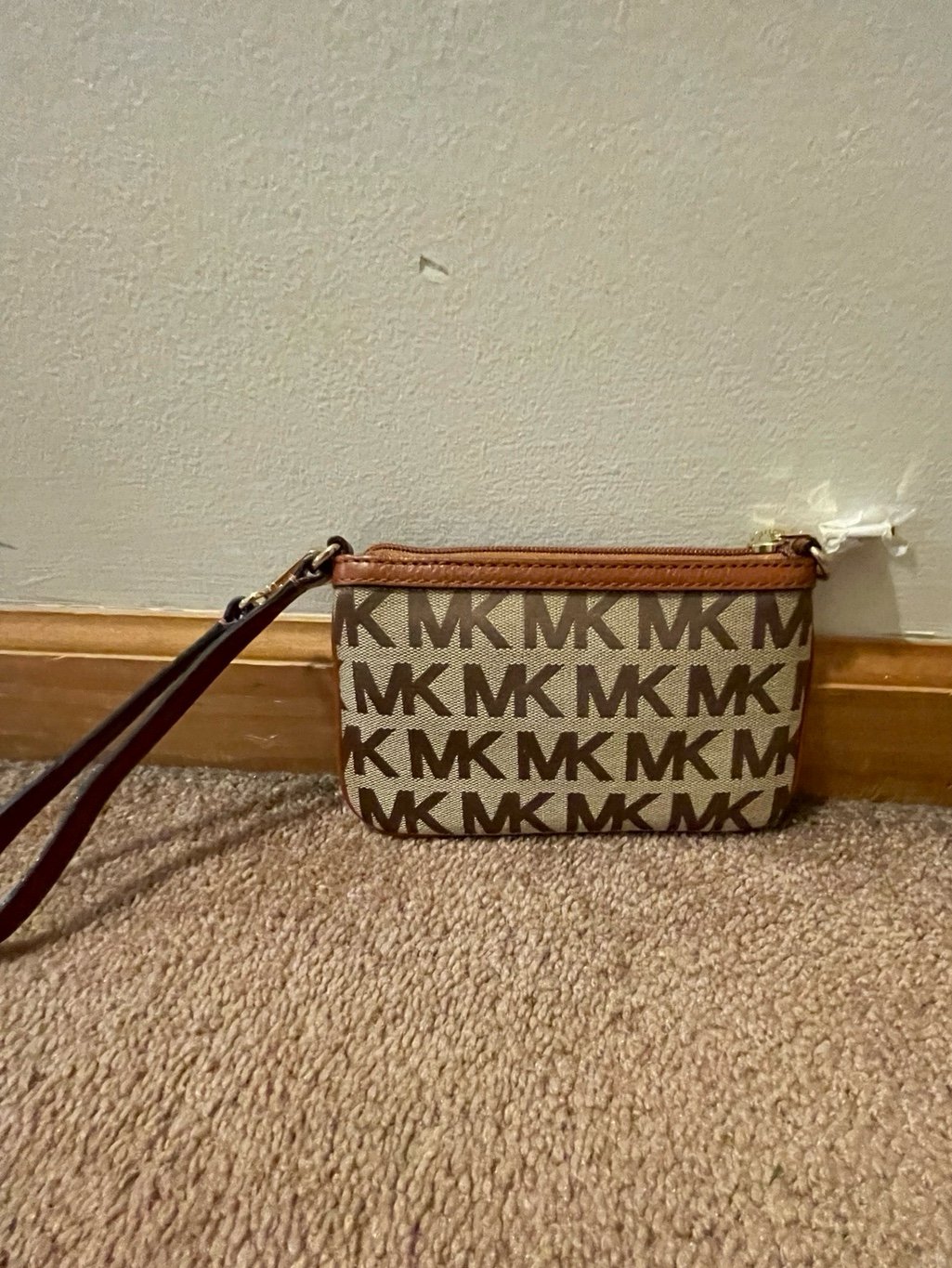Michael Kors Brown Monogram Wristlet