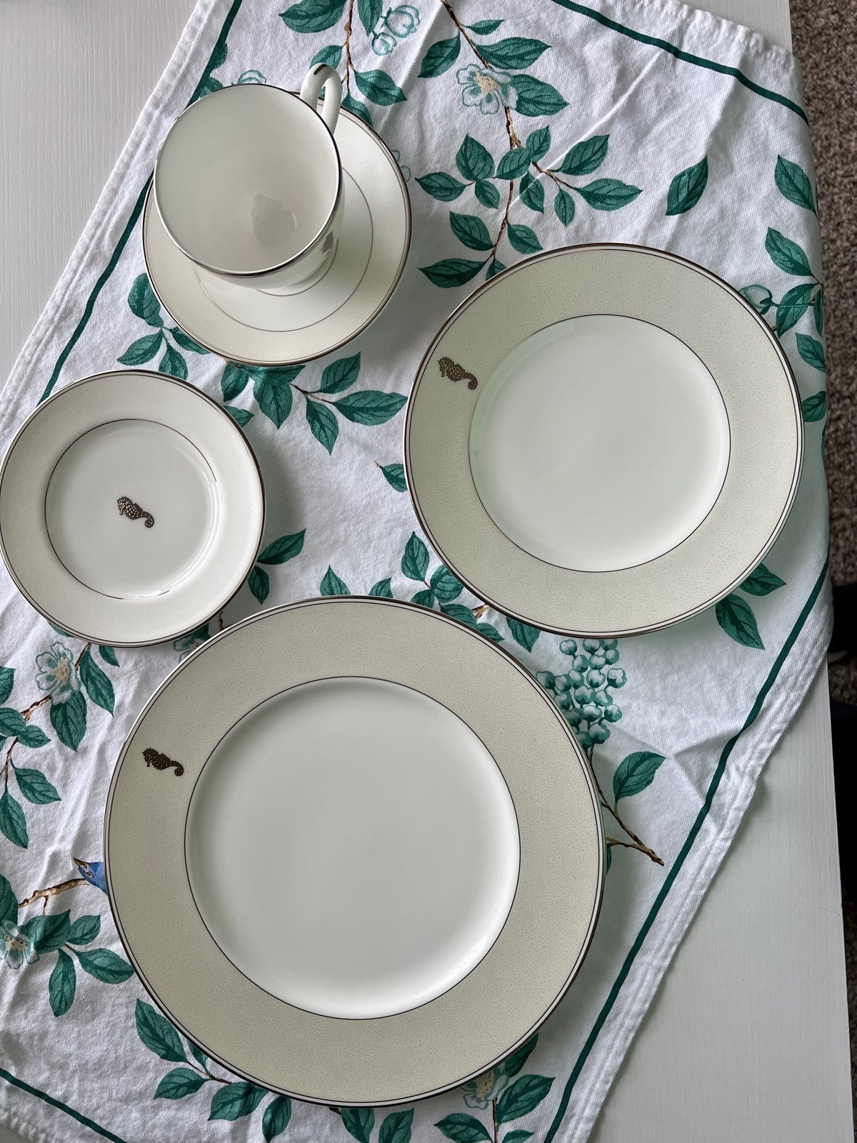 Waterford Seahorse China 5pc in Ivory